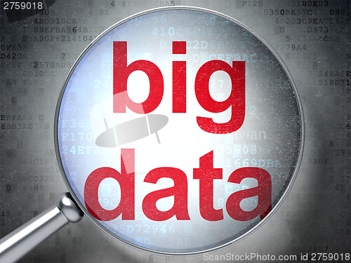 Image of Data concept: Big Data with optical glass