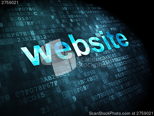 Image of SEO web design concept: Website on digital background