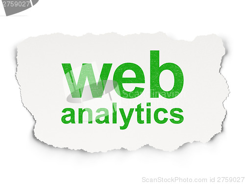 Image of Web development concept: Web Analytics on Paper background