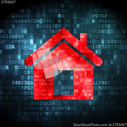 Image of Business concept: Home on digital background