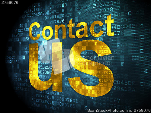 Image of Marketing concept: Contact Us on digital background