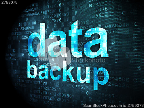 Image of Information concept: Data Backup on digital background