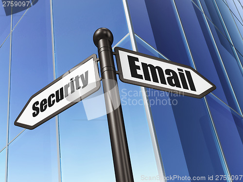 Image of Privacy concept: Email Security on Building background