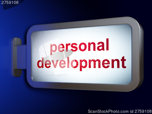 Image of Education concept: Personal Development on billboard background