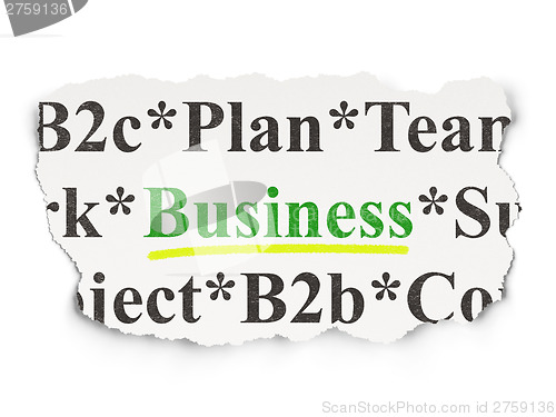 Image of Finance concept: Business on Paper background