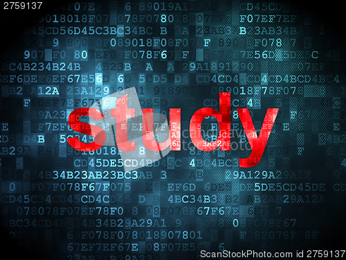 Image of Education concept: Study on digital background