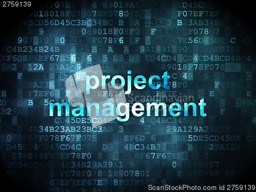 Image of Business concept: Project Management on digital background