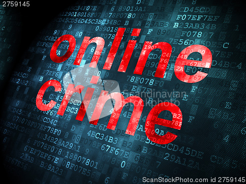 Image of Privacy concept: Online Crime on digital background