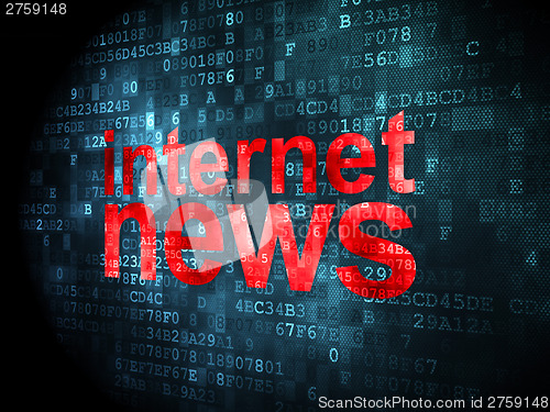 Image of News concept: Internet News on digital background