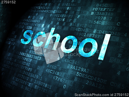 Image of Education concept: School on digital background