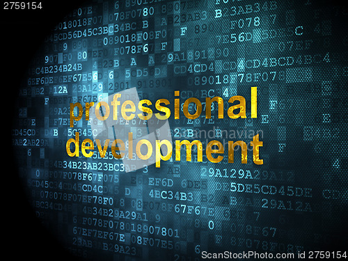 Image of Education concept: Professional Development on digital backgroun