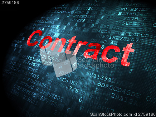 Image of Business concept: Contract on digital background