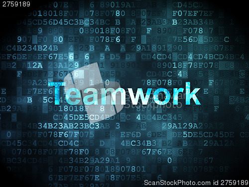 Image of Business concept: Teamwork on digital background