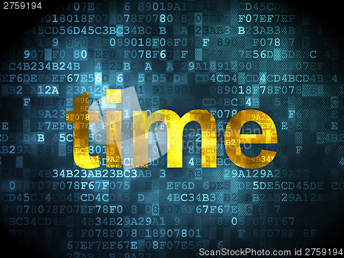 Image of Time concept: Time on digital background