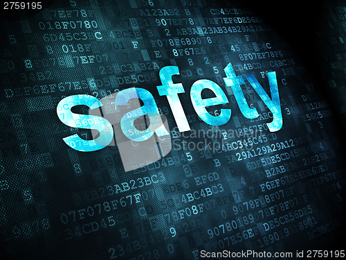 Image of Protection concept: Safety on digital background