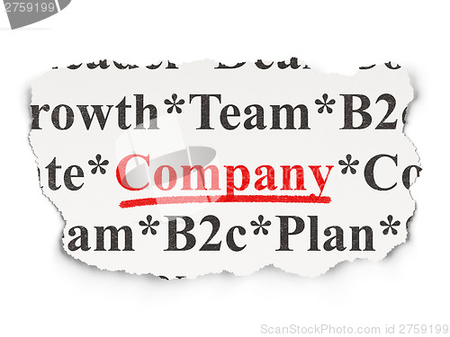 Image of Finance concept: Company on Paper background