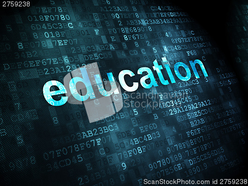 Image of Education concept: Education on digital background