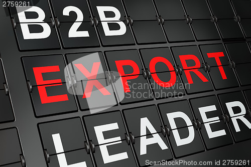 Image of Business concept: Export on airport board background