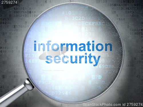 Image of Protection concept: Information Security with optical glass