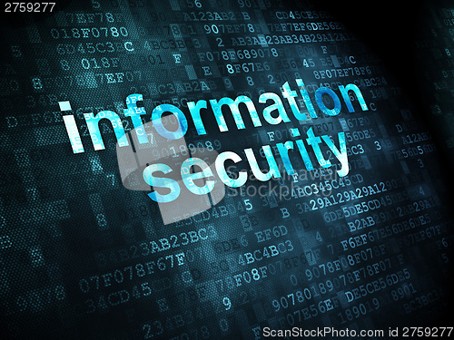 Image of Security concept: Information Security on digital background