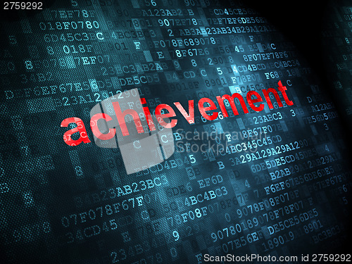 Image of Education concept: Achievement on digital background