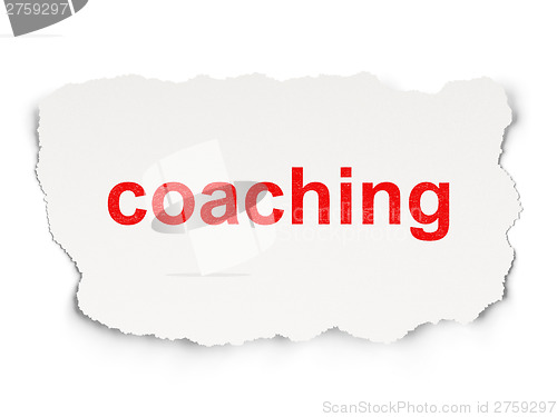 Image of Education concept: Coaching on Paper background