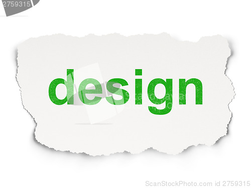 Image of Marketing concept: Design on Paper background