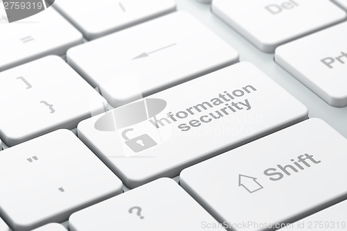 Image of Protection concept: Opened Padlock and Information Security on c