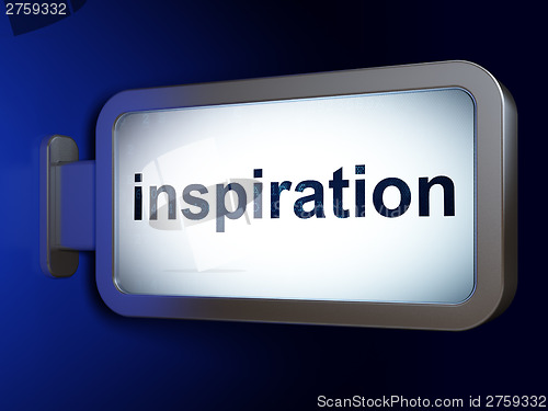 Image of Advertising concept: Inspiration on billboard background