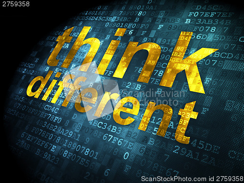 Image of Education concept: Think Different on digital background