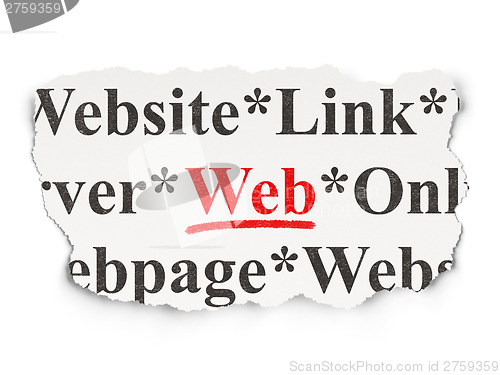 Image of Web design concept: Web on Paper background
