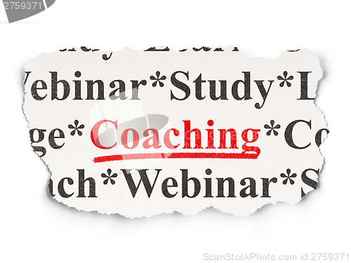 Image of Education concept: Coaching on Paper background