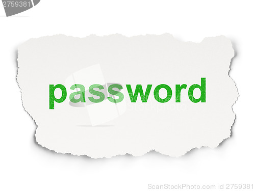 Image of Protection concept: Password on Paper background