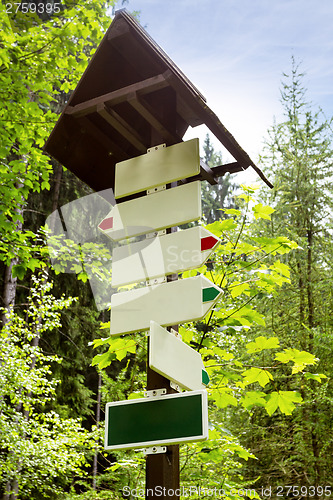 Image of Empty sign on a trail