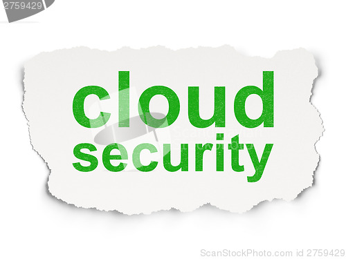 Image of Protection concept: Cloud Security on Paper background