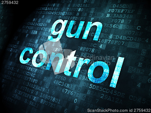 Image of Privacy concept: Gun Control on digital background