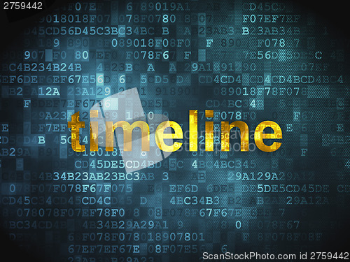 Image of Timeline concept: Timeline on digital background
