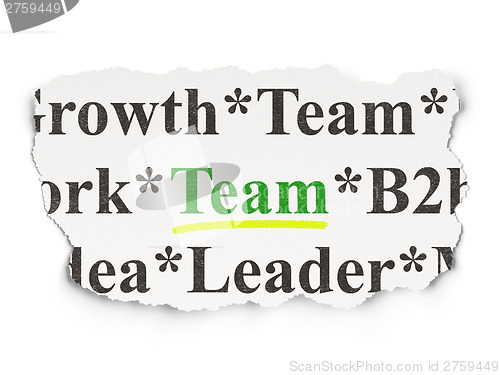 Image of Business concept: Team on Paper background