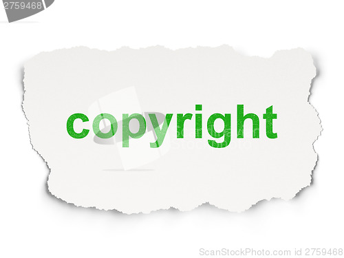 Image of Advertising concept: Copyright on Paper background