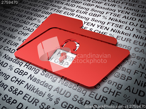 Image of Finance concept:  Folder on Money background