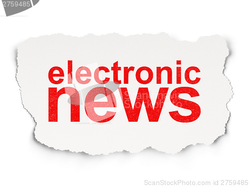 Image of News concept: Electronic News on Paper background