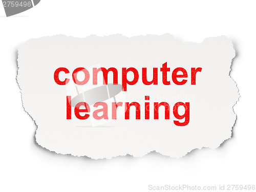 Image of Education concept: Computer Learning on  background