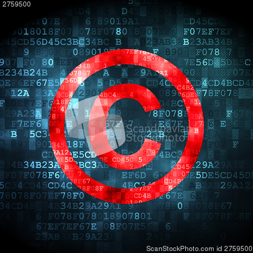 Image of Law concept: Copyright on digital background
