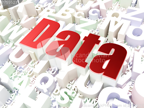 Image of Data concept: Data on alphabet background