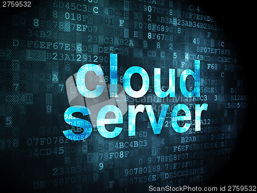Image of Networking concept: Cloud Server on digital background