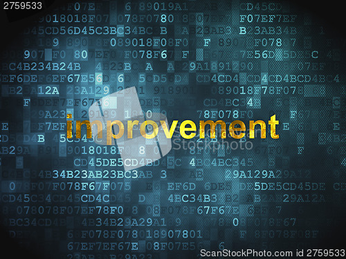 Image of Finance concept: Improvement on digital background