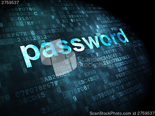 Image of Security concept: Password on digital background