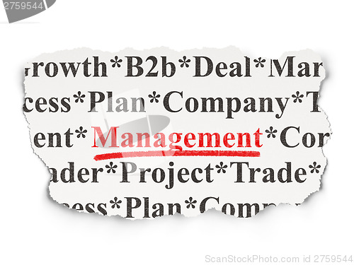 Image of Business concept: Management on Paper background