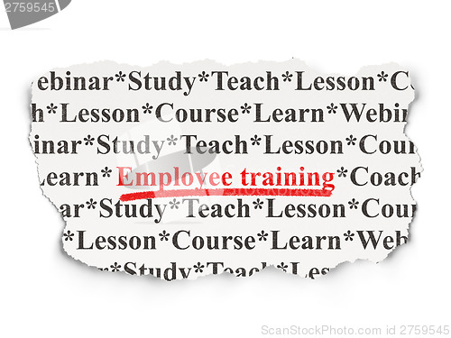 Image of Education concept: Employee Training on Paper background