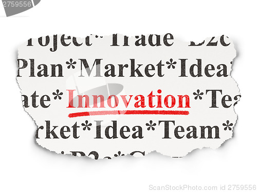 Image of Finance concept: Innovation on Paper background
